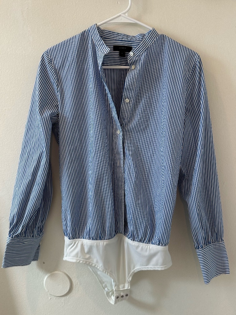 J. Crew Striped Button Down Bodysuit